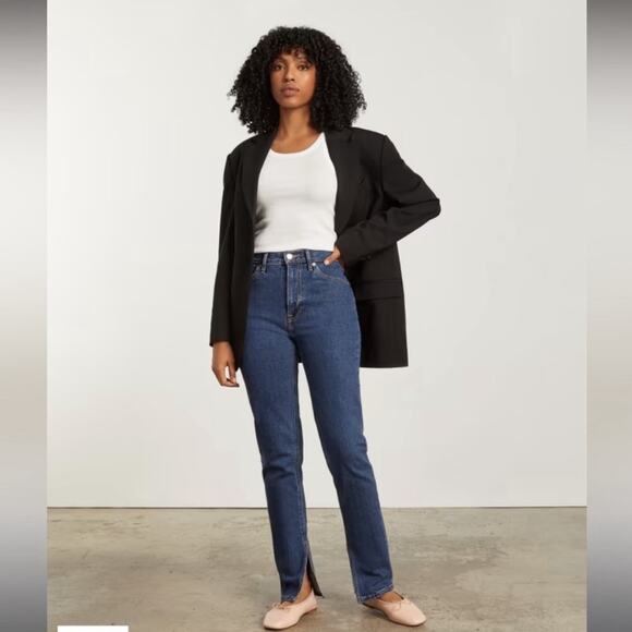 Everlane the cheeky split hem high waist full length jeans size 29 - Picture 1 of 9